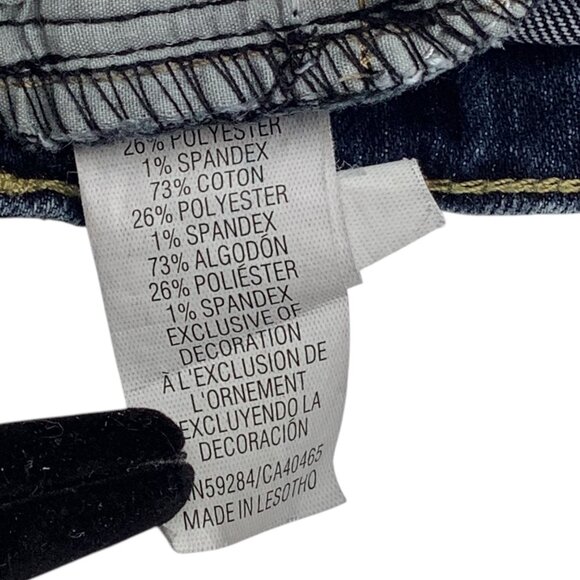 Childrens Place Girls Bootcut Stretch Denim Jeans Blue Size 6 Adjustable Waist - Picture 6 of 11